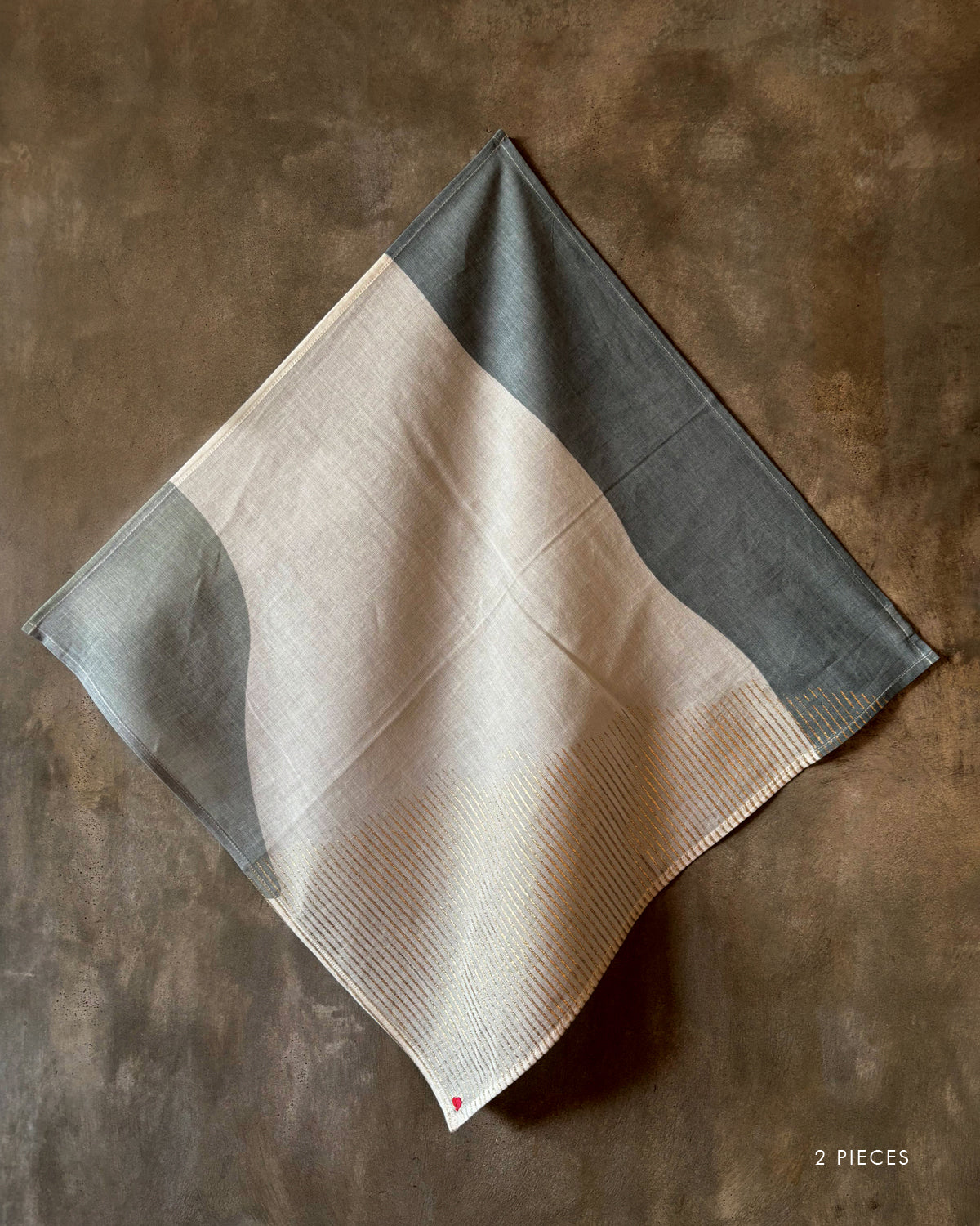 Mountain Scapes Table Napkins Set of 4 - Off-White Blue