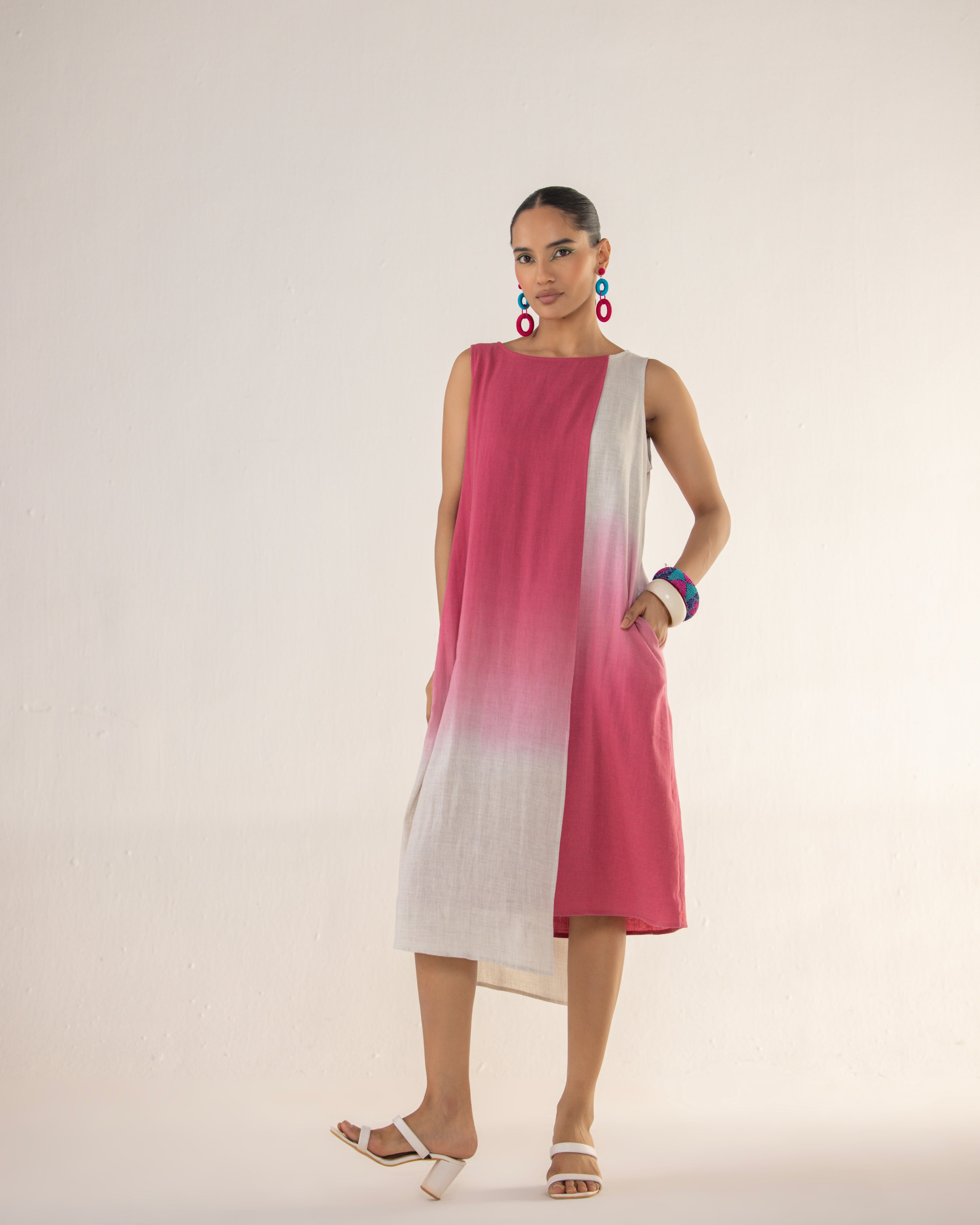 FADE LAYERED DRESS AND JACKET