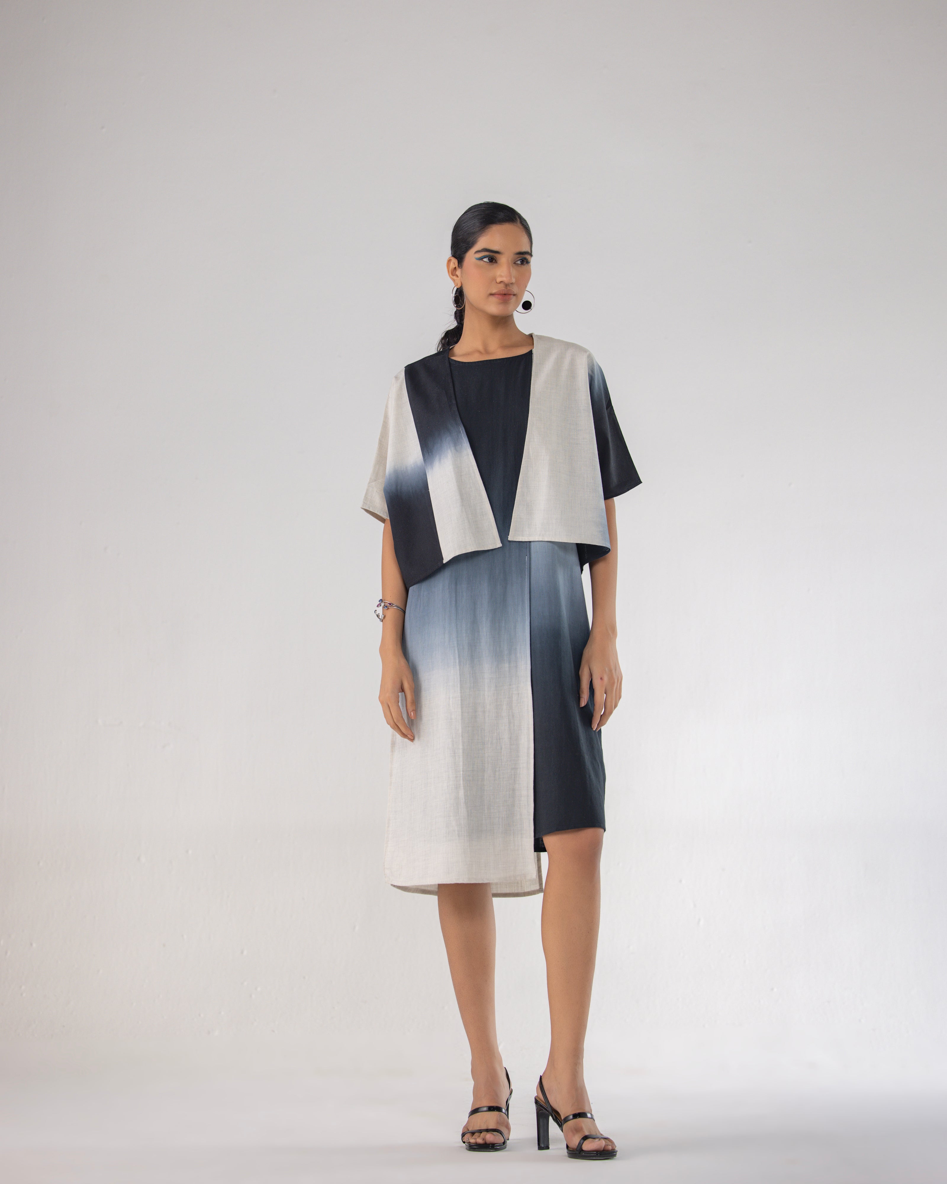 FADE LAYERED DRESS AND JACKET