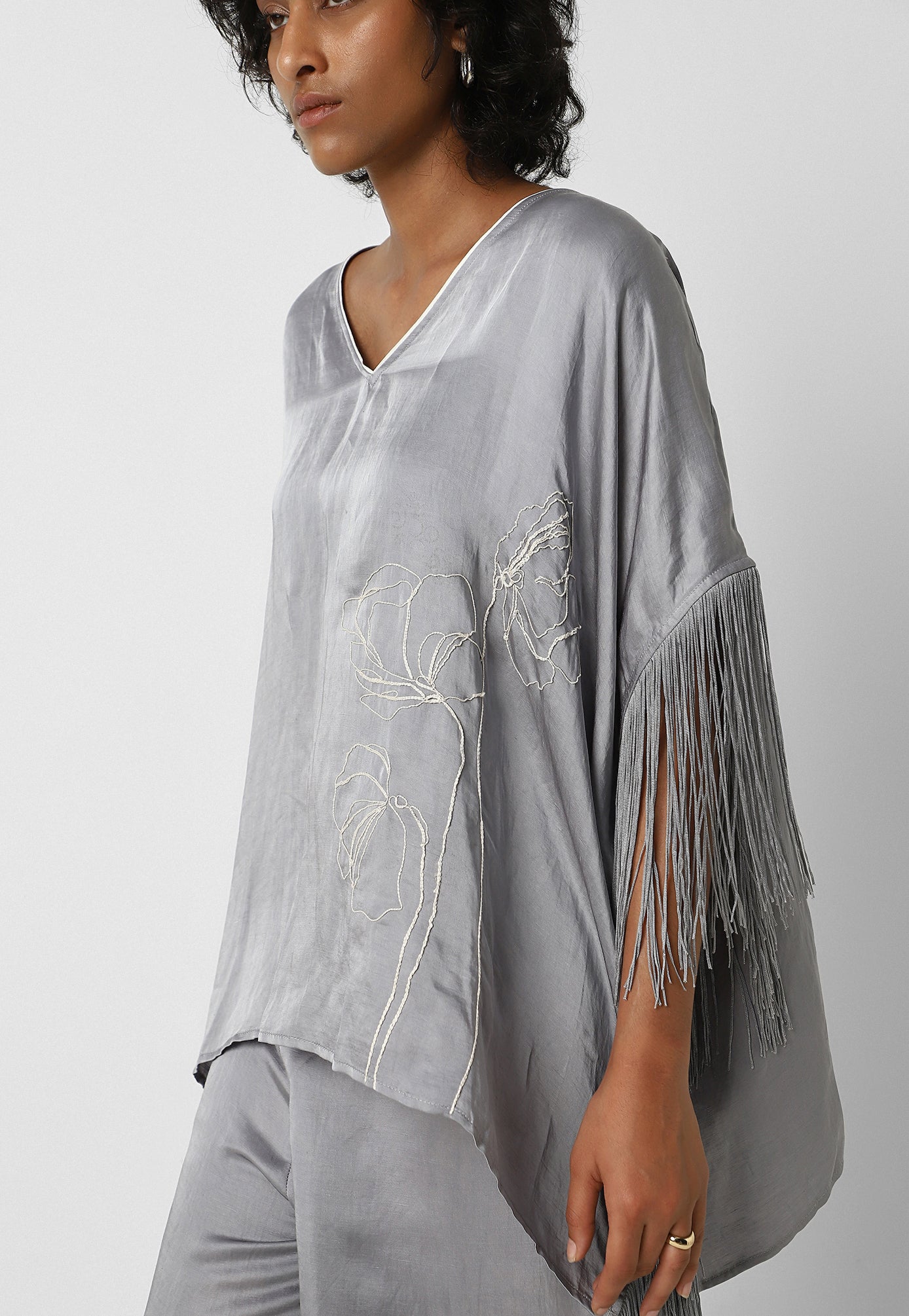 Floral Fringe Mini Sqaure Co-ord