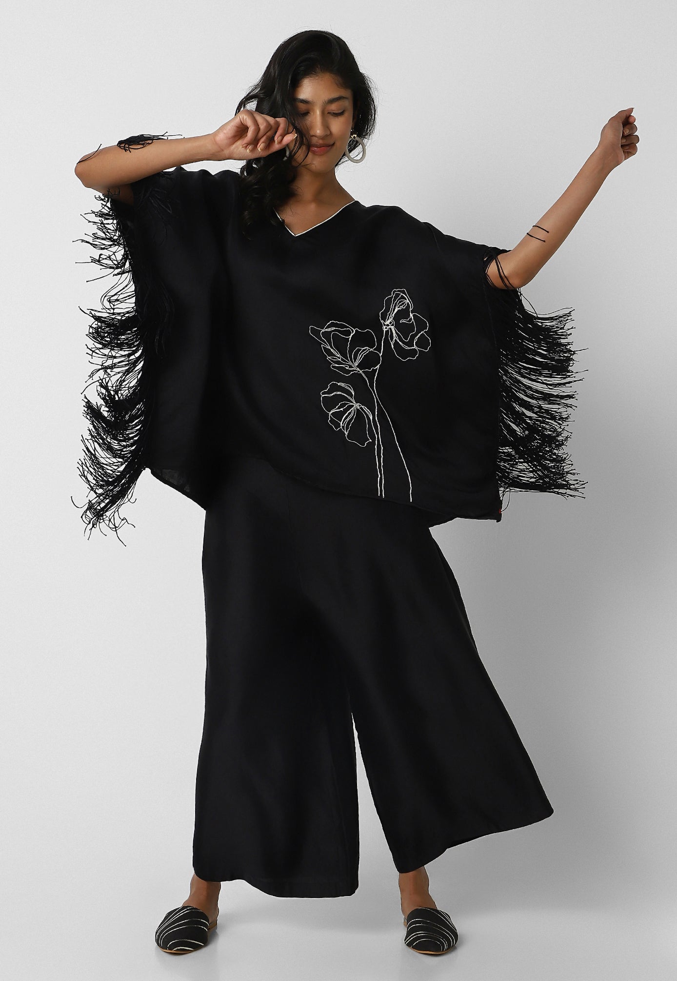 Floral Fringe Mini Sqaure Co-ord