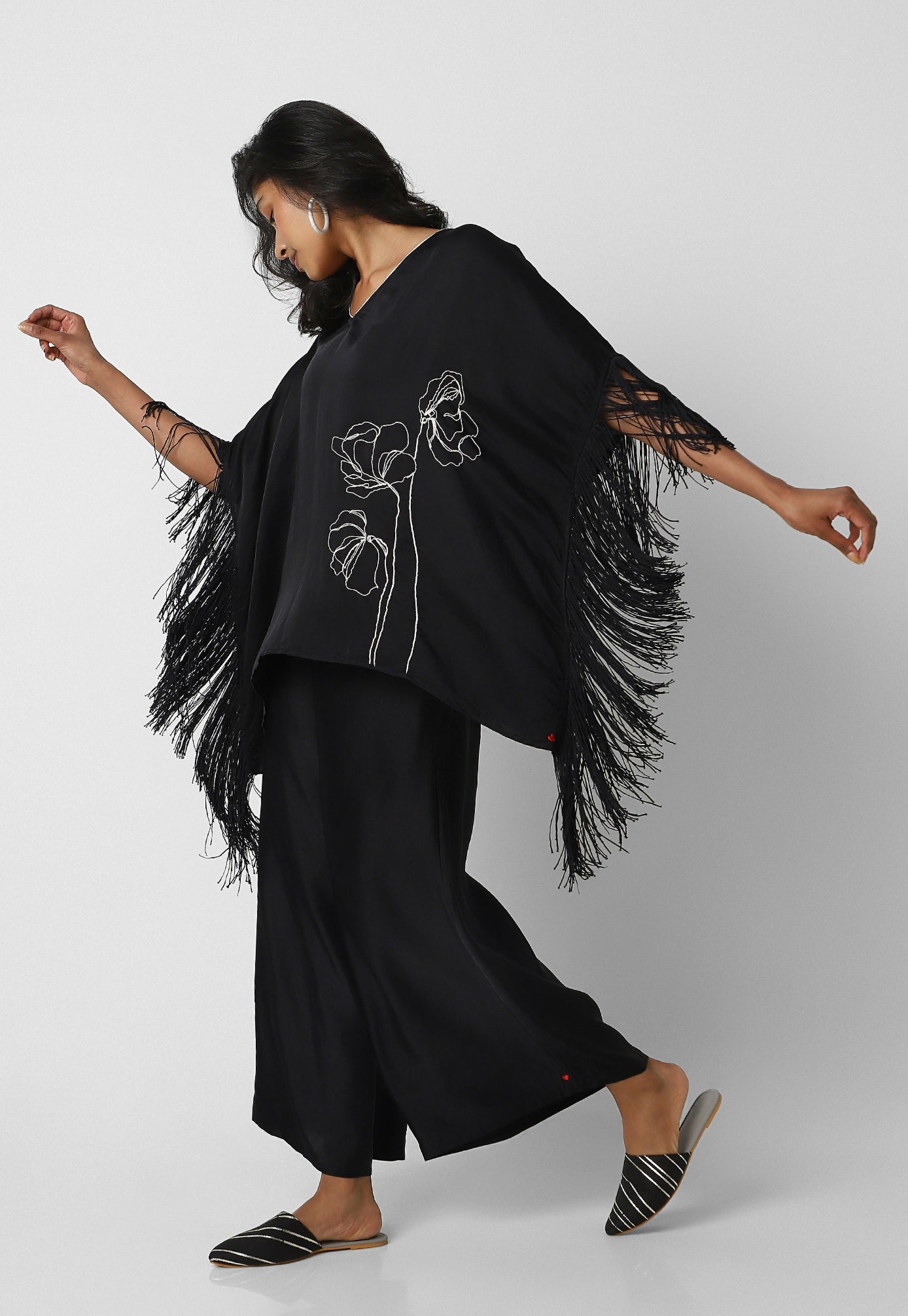 Floral Fringe Mini Sqaure Co-ord