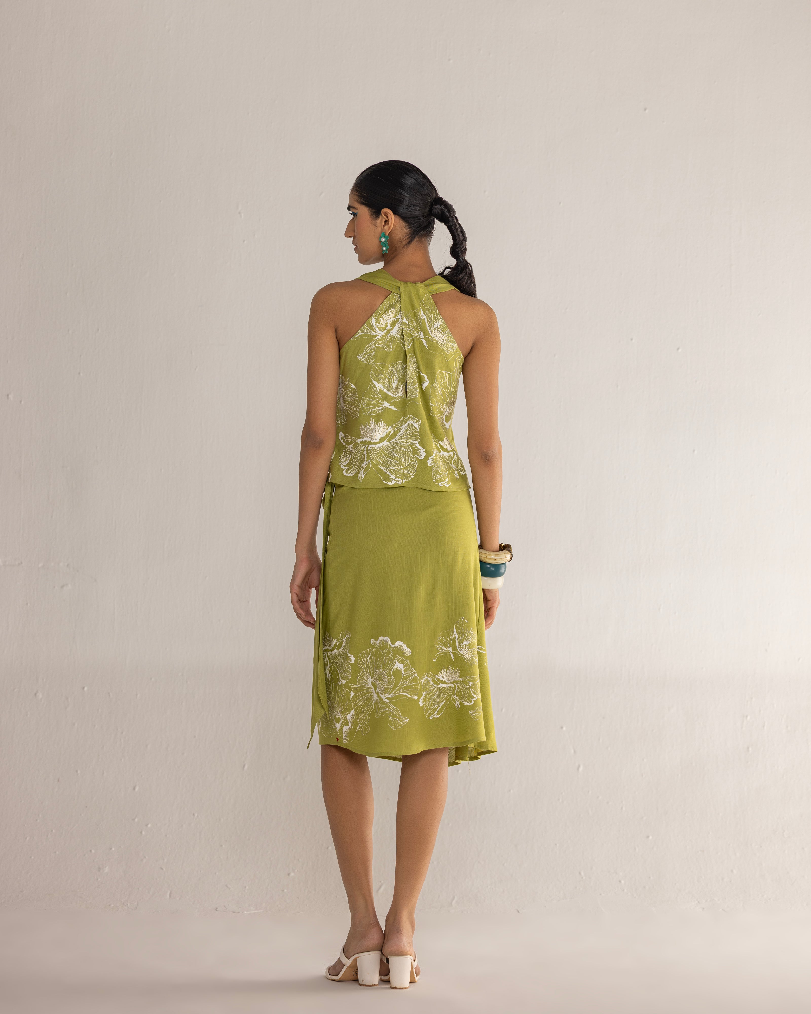 FLORAL WALTZ FOLD SKIRT CO-ORD