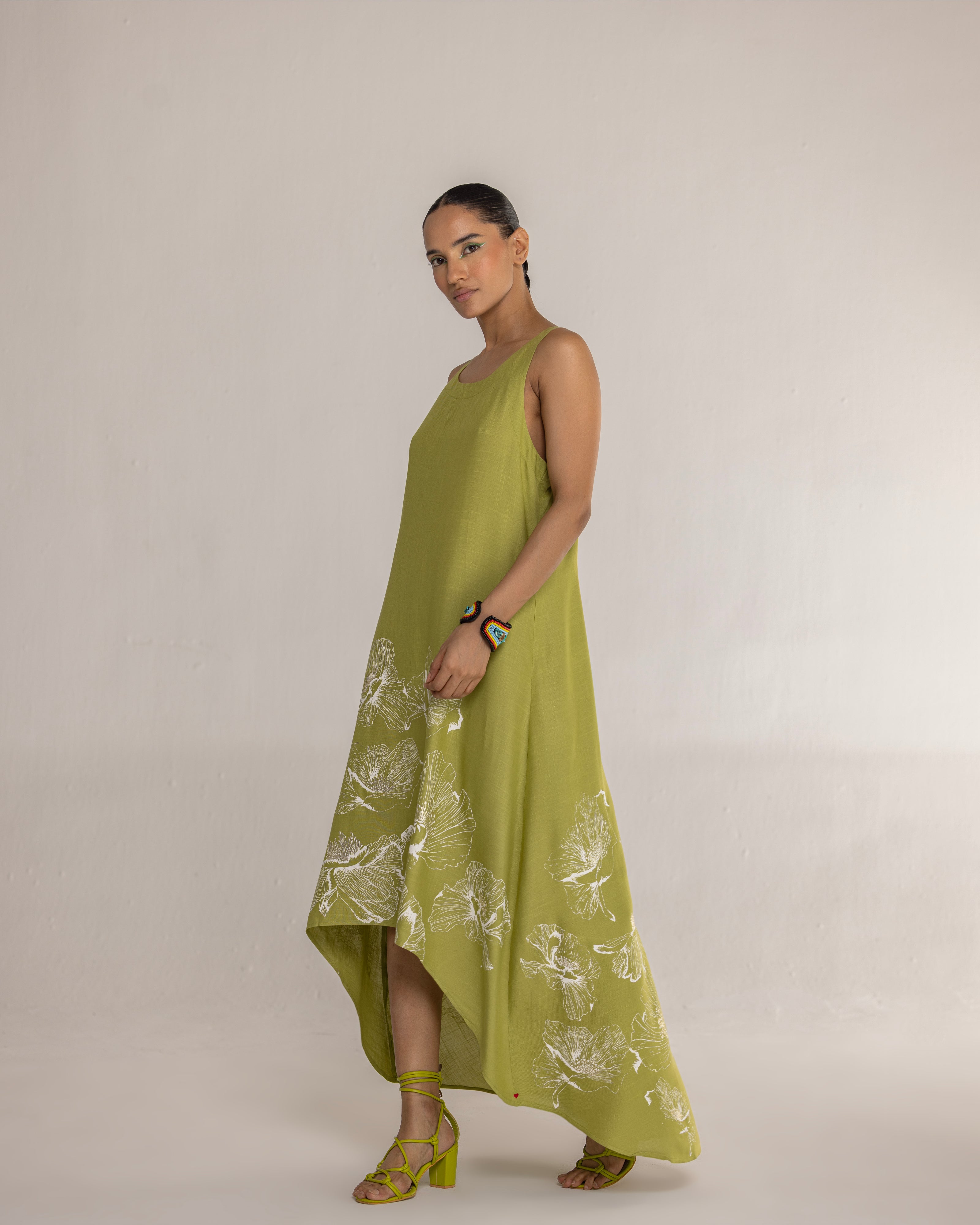 FLORAL WALTZ RACERBACK DRESS