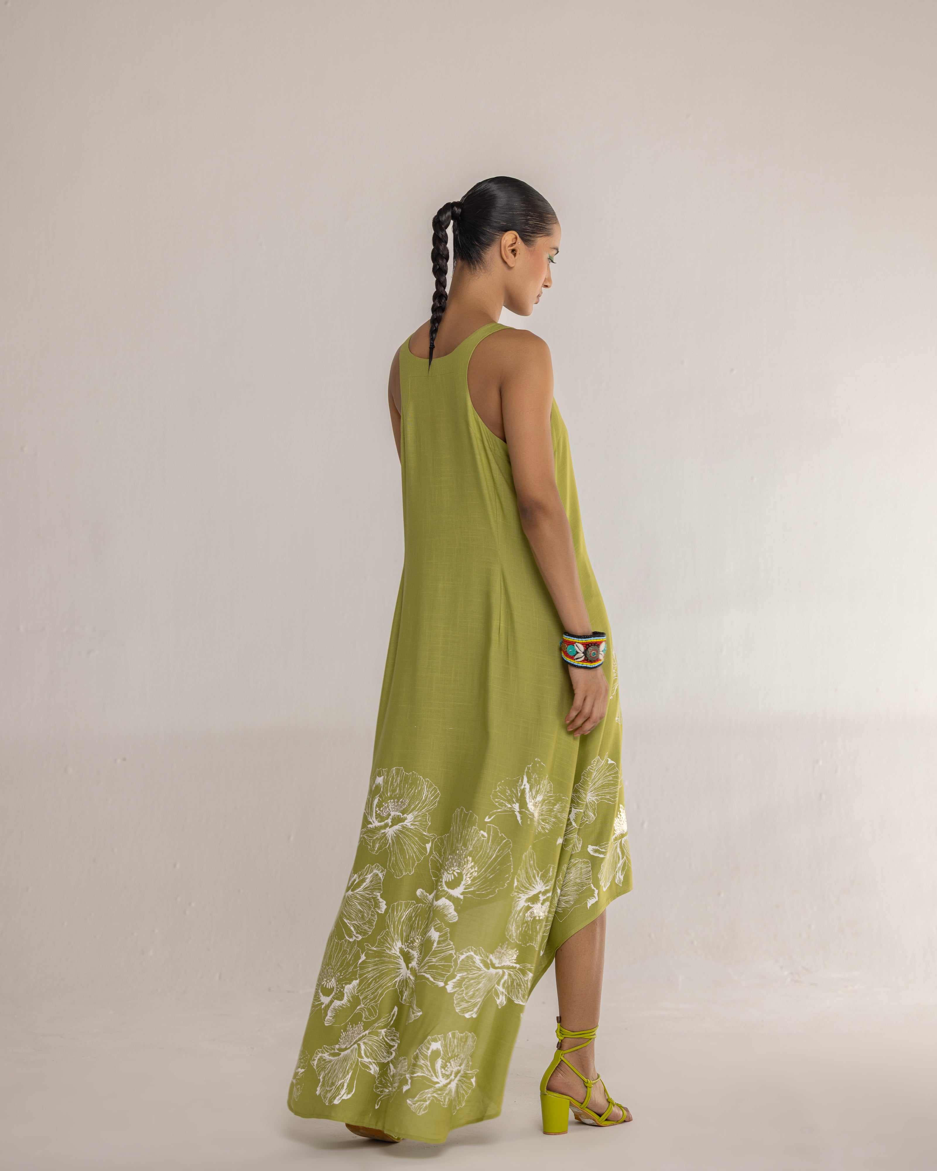 FLORAL WALTZ RACERBACK DRESS