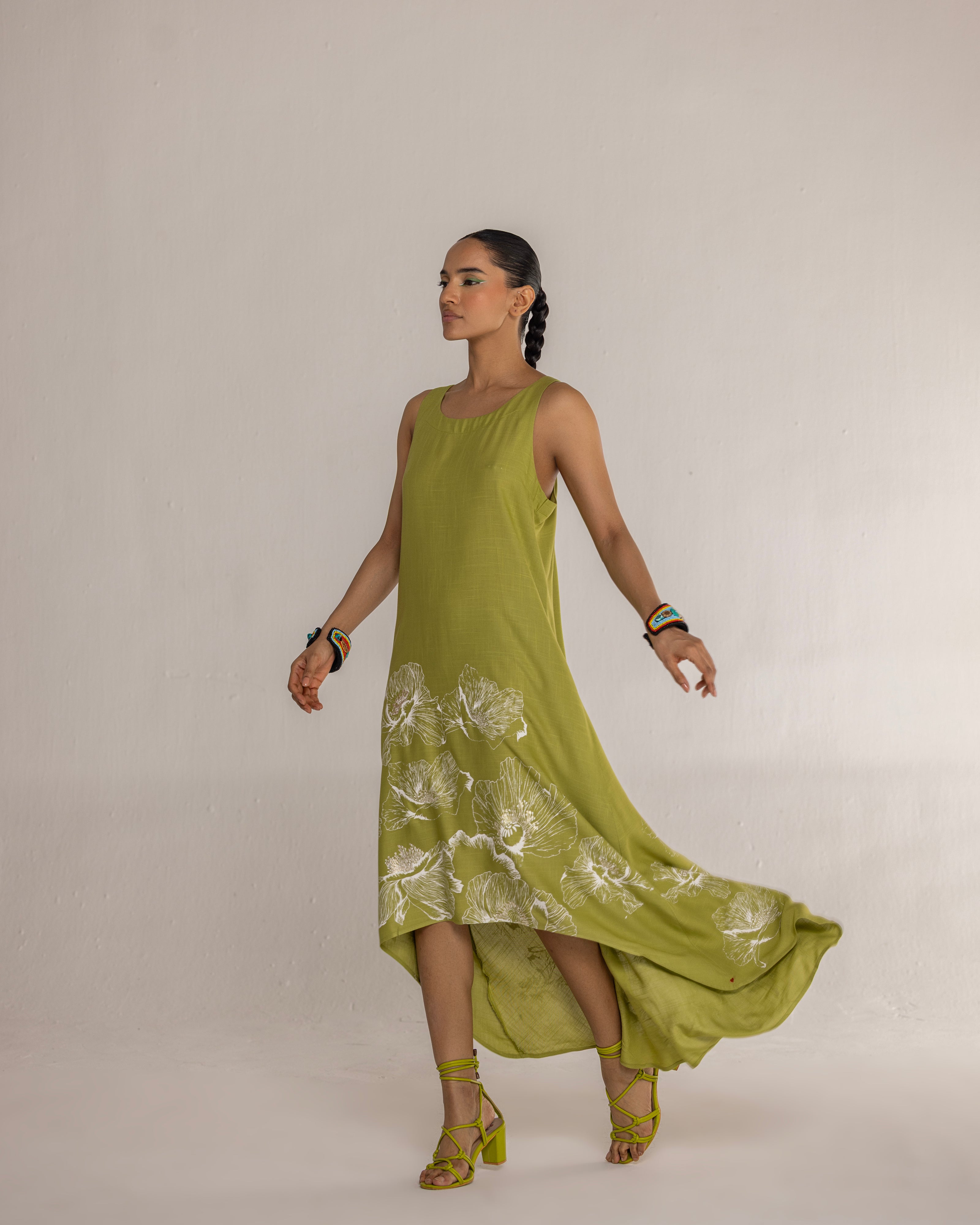 FLORAL WALTZ RACERBACK DRESS