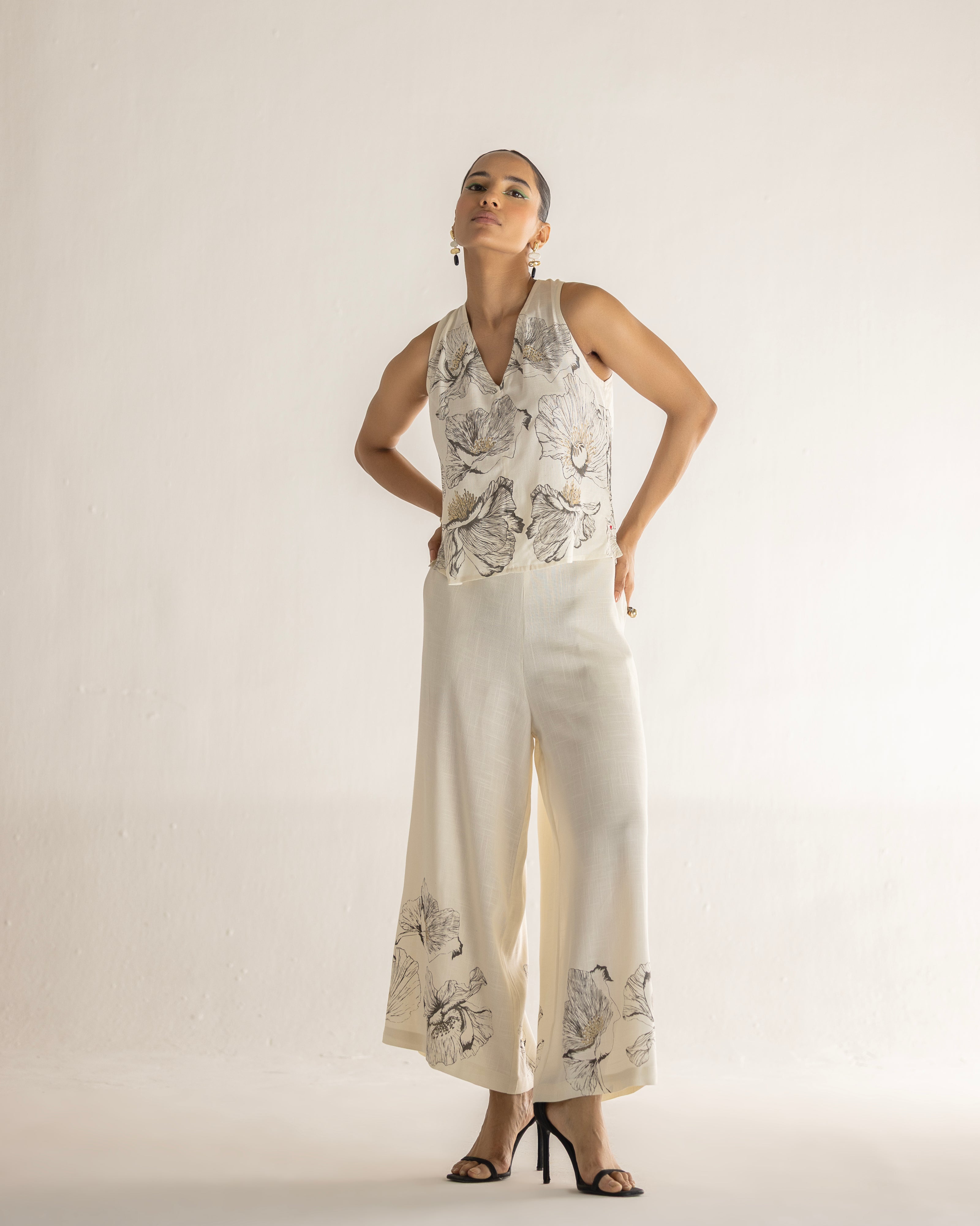 FLORAL WALTZ TWIST BACK CO-ORD