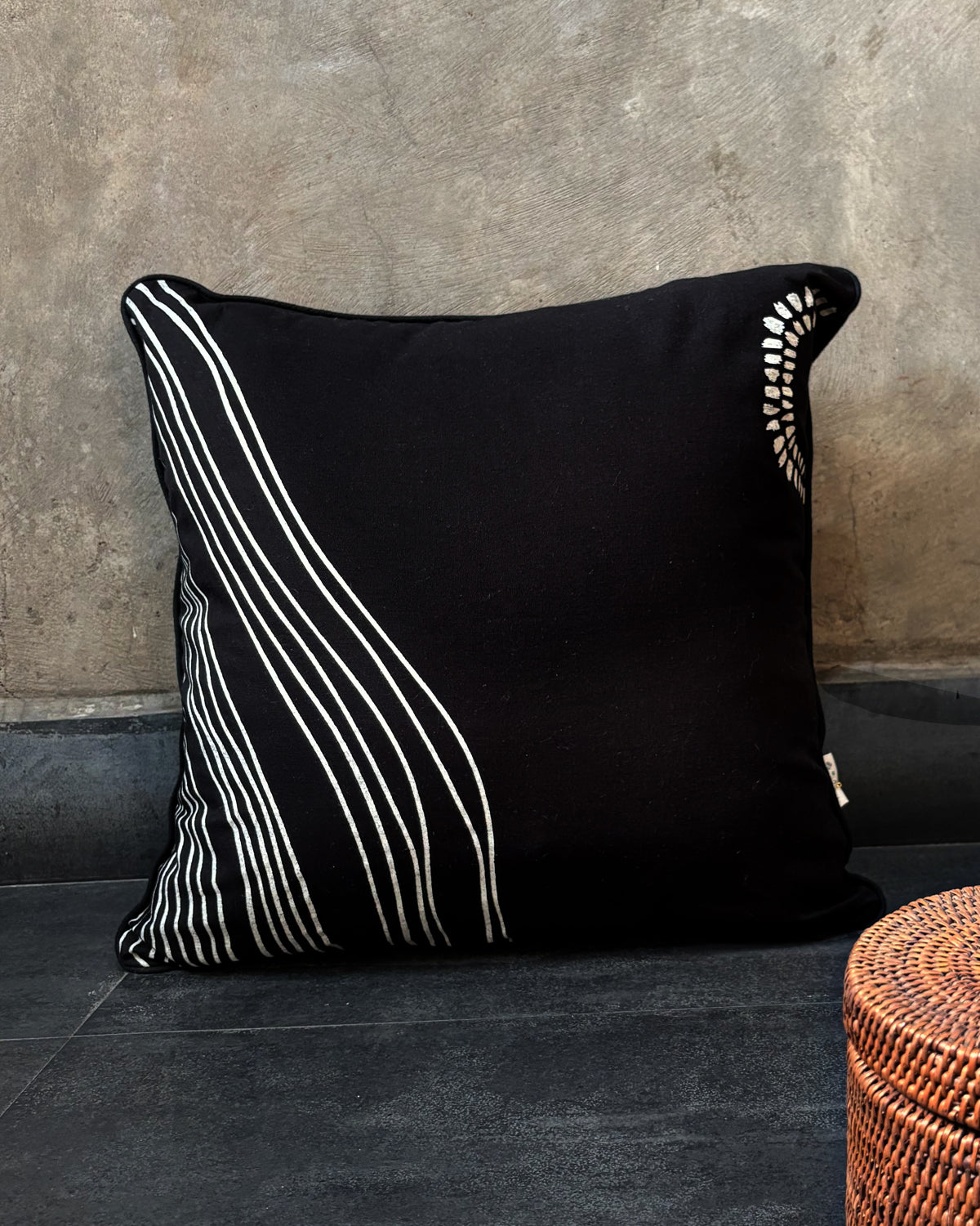 Forest Land Cushion Cover Set of 3 - Black
