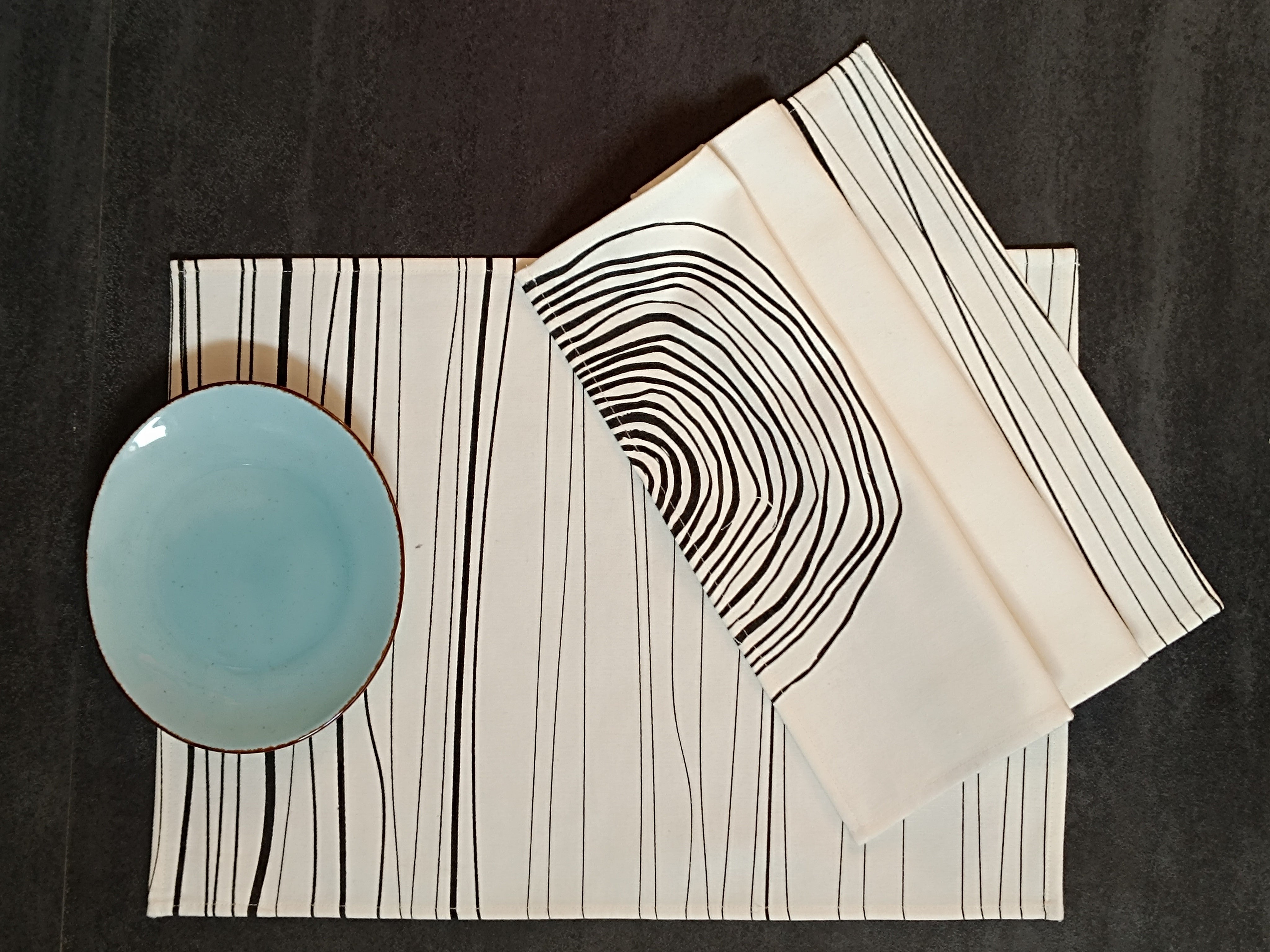 Forest Land Table Mat Set of 4 - Off White