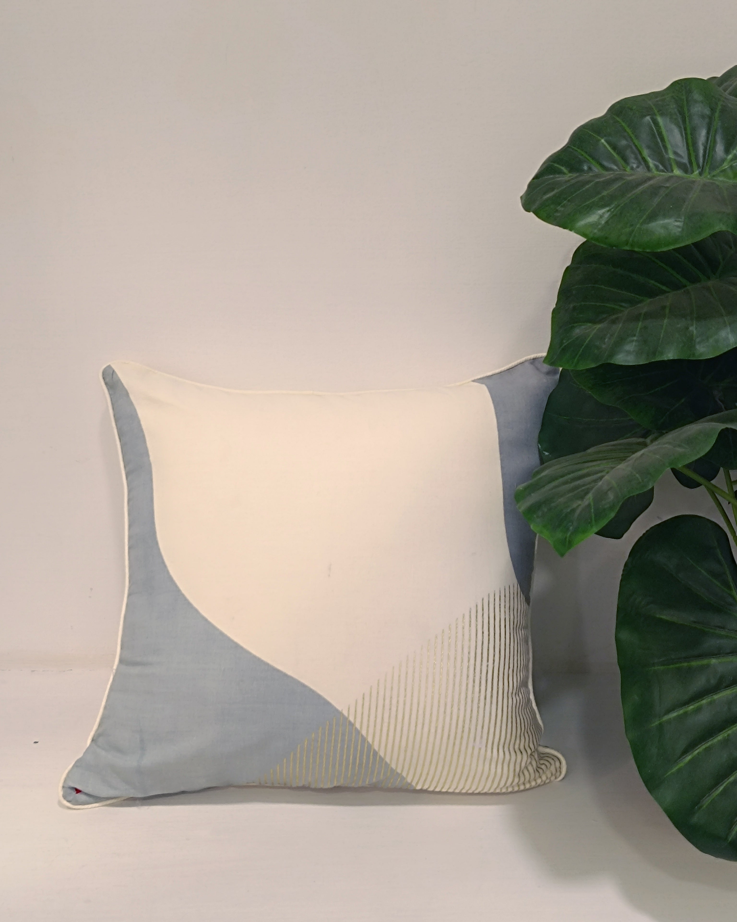 Mountain Scapes Cushion Cover Set of 3 - Off-White Blue