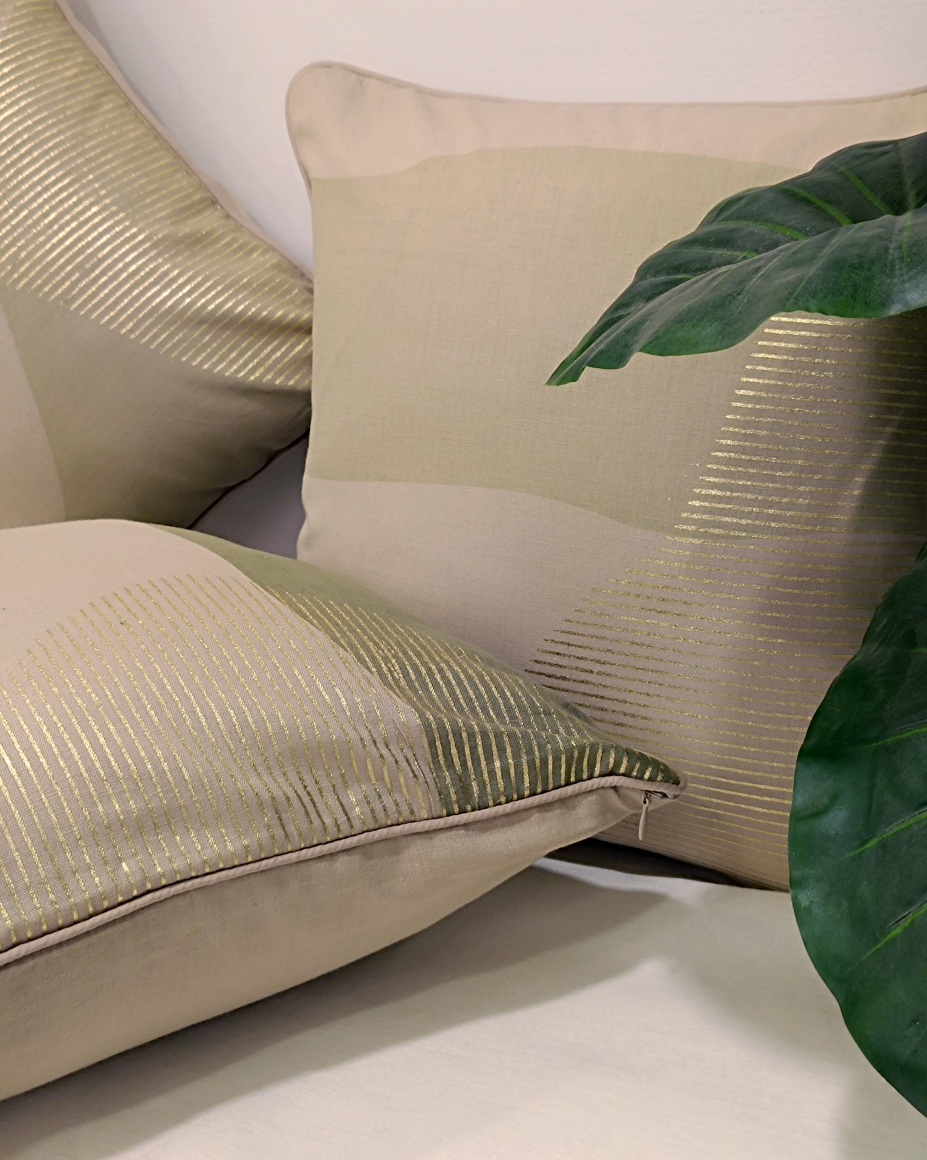 Mountain Scapes Cushion Cover Set of 3 - Natural Sage