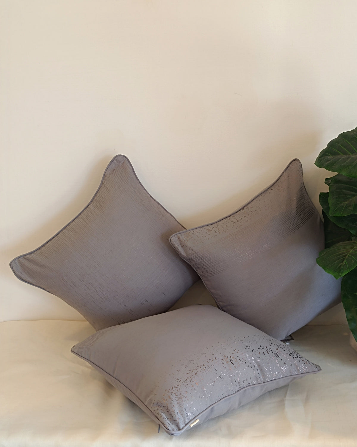 Varq Cushion Cover Set of 3 - Shadow Blue