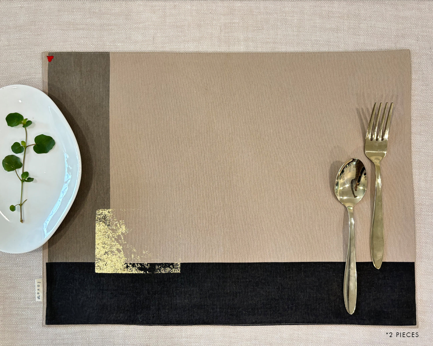 No Grey Area Table Mat Set of 4 - Black
