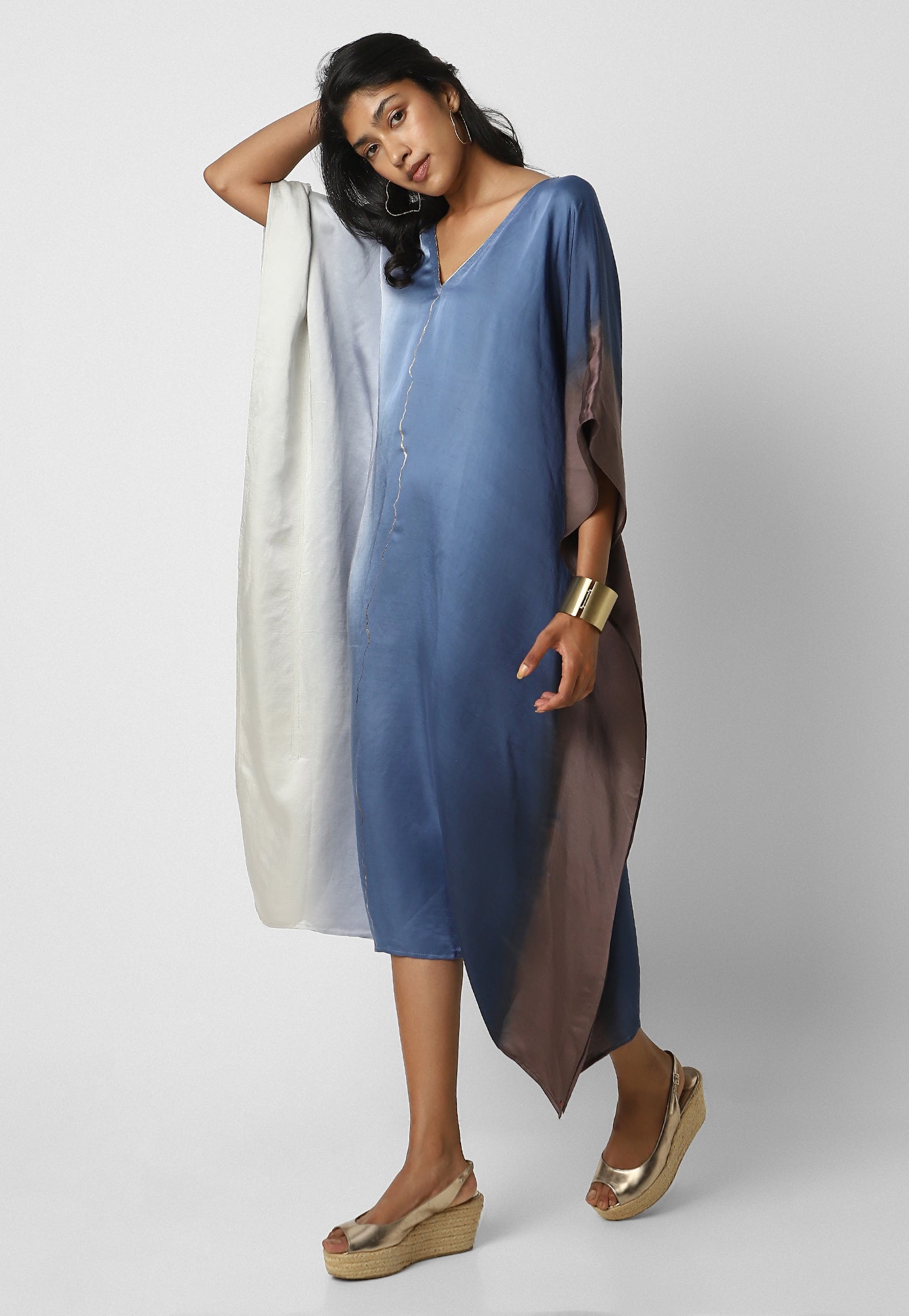 Shaded Gold Lightning Square Dress