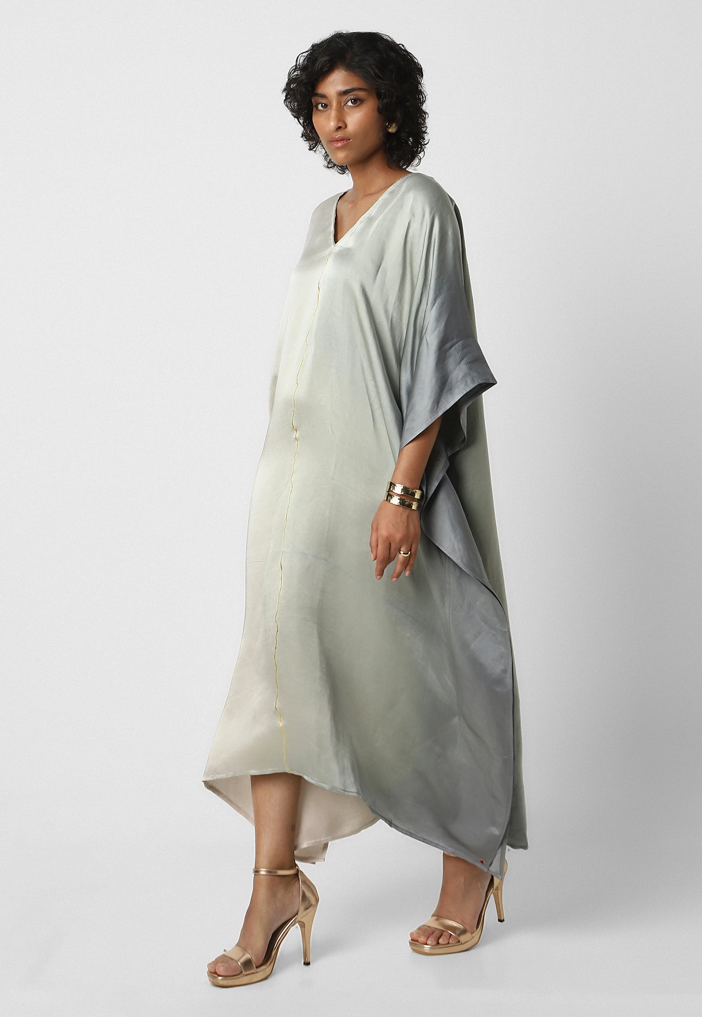 Shaded Gold Lightning Square Dress