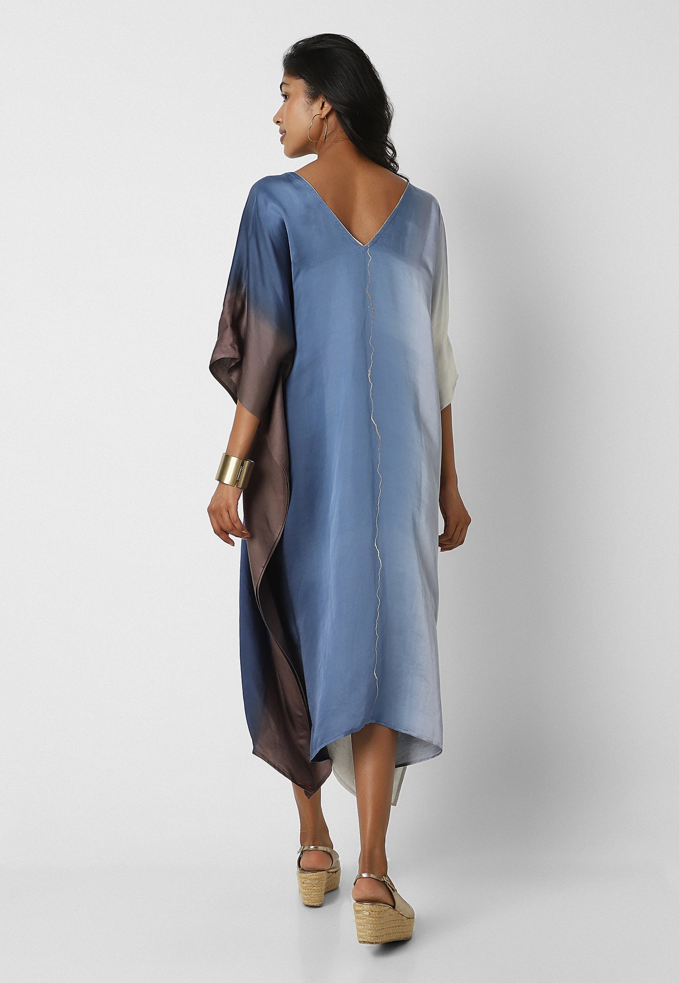 Shaded Gold Lightning Square Dress