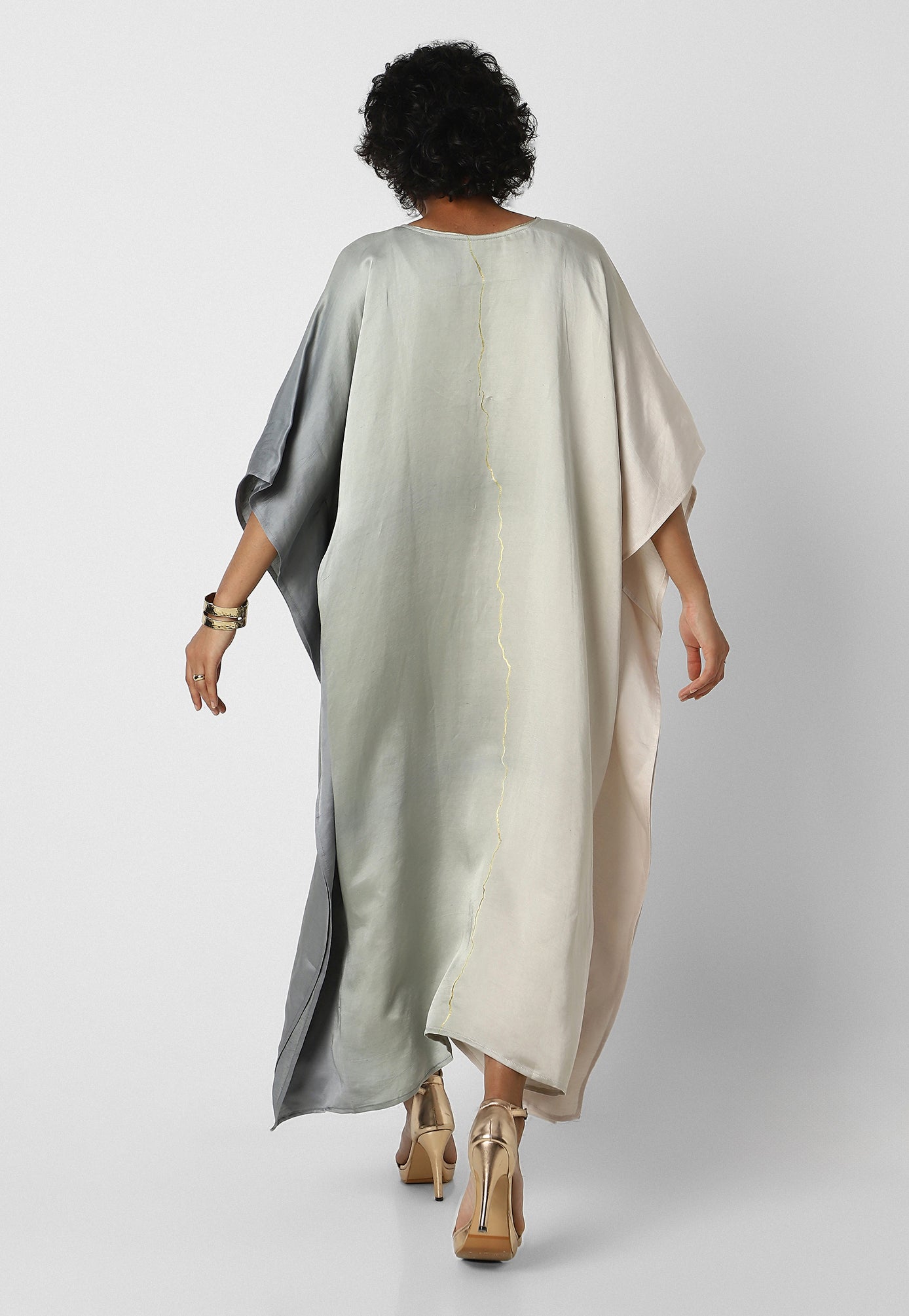 Shaded Gold Lightning Square Dress