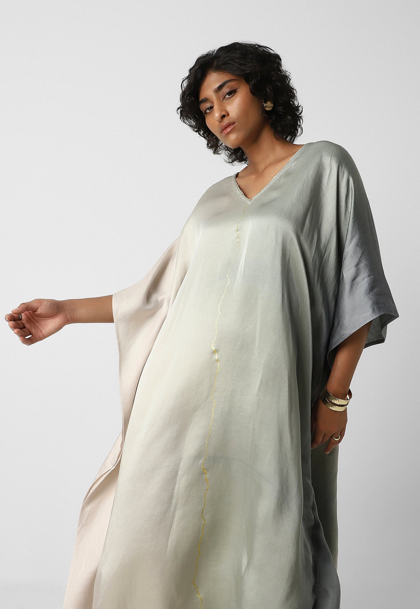 Shaded Gold Lightning Square Dress