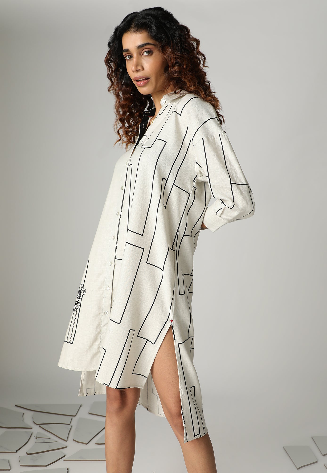 WALL FLOWER SHIRT DRESS