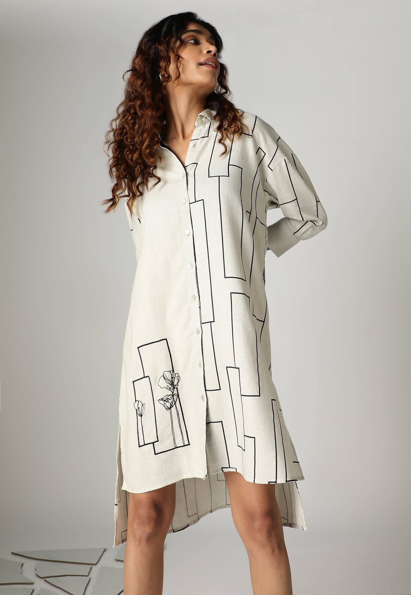 WALL FLOWER SHIRT DRESS